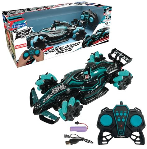 LEXIBOOK, Crosslander® Racing, Remote control racing car, Formula 1, up to 10km/h, light and sound effects, smoke jet, remote control included, rechargeable, RC61