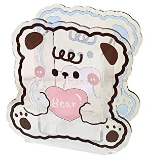 Boîte de rangement pour stylos Yaki transparente Kawaii - Pour bureau, chiot, petit ours, lapin, caneton, dinosaure, papeterie, cosmétiques