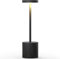 YIKUI Akku Tischlampe Kabellos, 5000 mAh Batterie mit 3 Beleuchtungsmodi Dimmbar Tischlampe, Aluminium LED Tischleuchte, für Restaurant, Terrasse, Indoor & Outdoor (Schwarz)