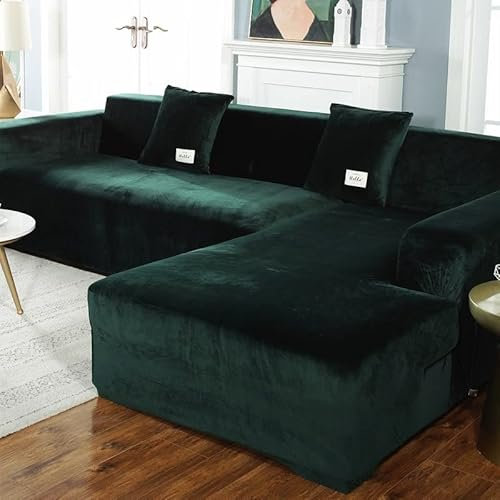 ZZDZW L-Förmige Sofabezug Samt Sofahusse L U Form Rechts Links Couchbezug Sofabezüge Für 1 2 3 4 Sitzer Elastische Couch Bezug Sofa Überzug Ecksofa Sofa Hussen Abdeckung