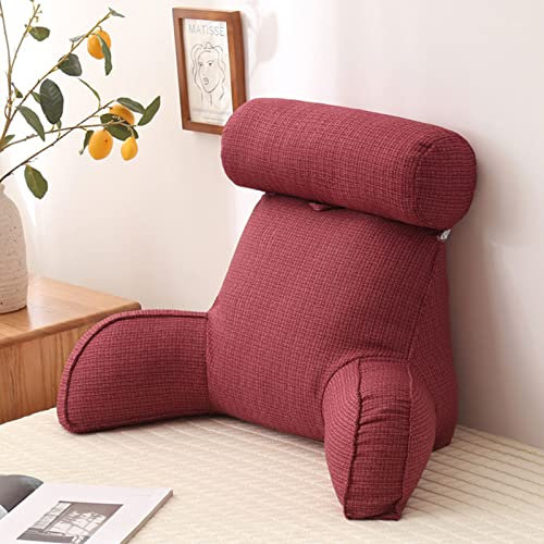 FEAW Lesekissen mit Armlehnen,Rückenstütze Kopfkissen,Bequemes Kissen,für Lesen,Arbeiten,und Spielen auf dem Bett,Sofa,oder Couch