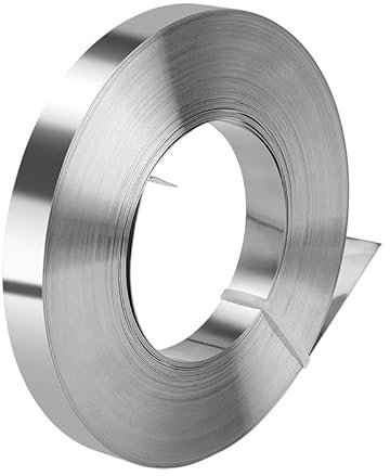 ZOENAE 16.4FT 500 cm 304 Edelstahlband Dünne Stahlplatte Edelstahlblech Stahlspule Stahlband 0,01 x 5 cm