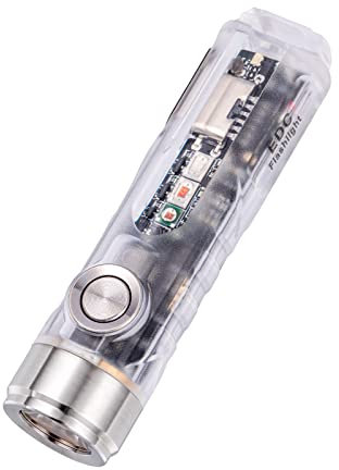 RovyVon Aurora A8 Keychain Flashlight, 650 Lumen Mini Keyring Torch,USB C Rechargeable EDC Led Flashlight with Amber Red White Auxiliary Lights and Magnetic Clip for Everyday Carry,Hiking,Running