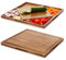 Modern Square Acacia Cutting Board with Containers, Premium Cheese Board & Serving Platter, Reversible Wooden Cutting Board for Kitchen, 14 x 14 Chopping Board, Mawazo Original British Design
