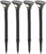 Luminea Wegleuchte: 4er-Set Design-Solar-Wegeleuchten, Licht- & Bewegungssensor, warmweiß (Wegeleuchte Bewegungsmelder, Wegeleuchte Solar Bewegungsmelder, Gartenleuchte Standleuchte)