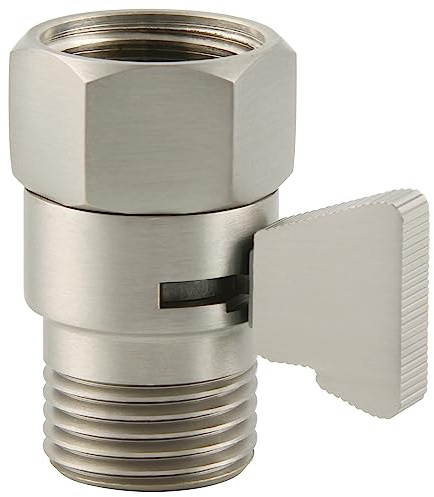 Aomasi Shower Head Shut Off Valve High Pressure Reducer with Handle Lever for Hand Shower,Brushed Nickel