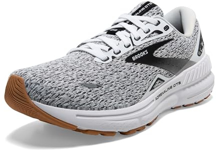 Brooks Men’s Adrenaline GTS 23 Supportive Running Shoe, Weiß/Schwarz, 48.5 EU