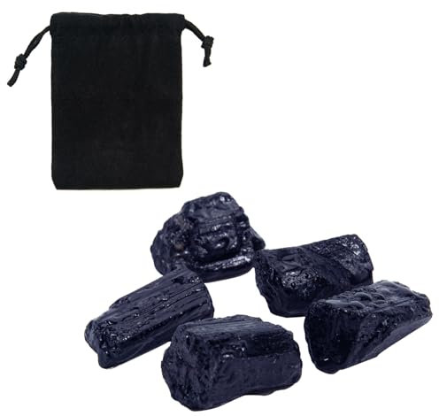 Piedra Turmalina Negra Naturales de 20 a 30mm 100g, Turmalina Negra en Bruto Protección Electromagnética, cristal de cuarzo negro natural para la fabricación de joyas o la decoración del hogar