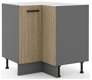 Küche Scandi Eckunterschrank 90X90 Fischgrät Küchenzeile Küchenblock Einbauküche