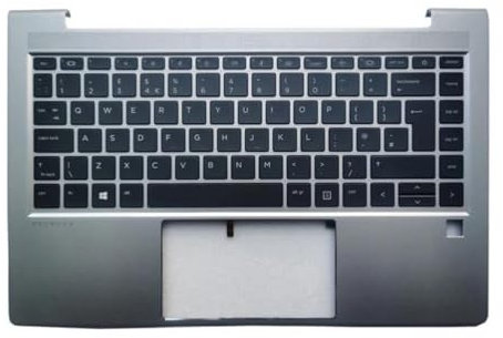 Laptop UK Keyboard Compatible for HP ProBook 14 440 G8 445 G8 M23770-001 M23769-001 4BX8QTA00A0 M23769-001 Backlit Palmrest Upper Cover Case