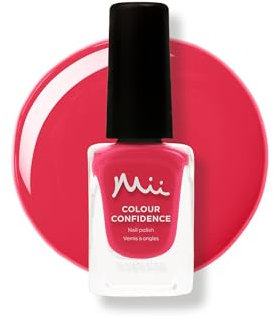 Mii Colour Confidence Quick Dry Nail Polish | Long Lasting Nail Polish & Fast Drying Nail Polish | Nail Strengthening Polish with Nourishing Formula | 14ml Nail Paint | Loved Up, Hot Pink