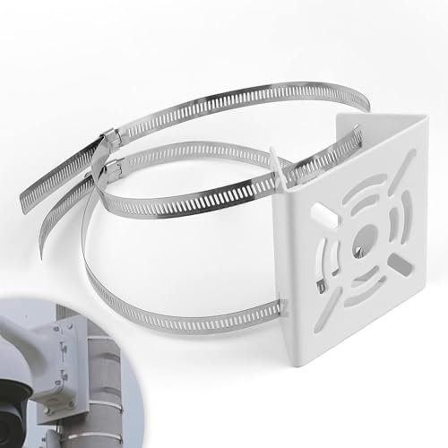 LWLWA Support Camera Fer Épaissi, Support Mât Vertical Universel Réglable, Support Poteau Résistant Hautes Températures, avec Supports Réglables Jusqu 200 mm Diamètre, pour Montage Caméra