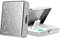 Tablettenbox 7 Tage 8 Fächer, Reise Metall Pillenbox.BPA-freier Tragbarer Pillenbox für Medikamenten (Silber, Mittel)