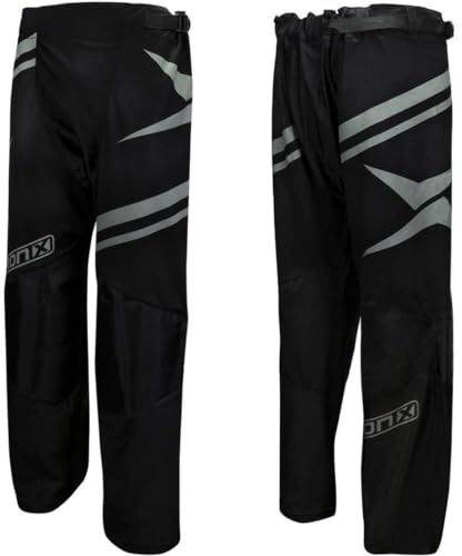 TronX Venom Inline-Rollhockey-Hose für Erwachsene und Jugendliche, Senior, Schwarz, JR Large/X-Large