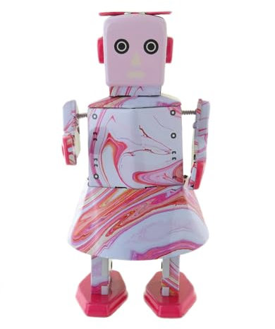 Mechanisches Spielzeug aus Metall (Ripple Bot) - Mechanischer Roboter aus chromolithographiertem Blech - Vintage-Sammelobjekt nur für Erwachsene