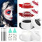 Maquillage Halloween pour Visage, Halloween Maquillage pour Adulte Enfant, Peinture Visage Corporelle Noir Blanc Rouge Makeup, Kit Maquillage Halloween pour Joker Clown Zombie Carnaval