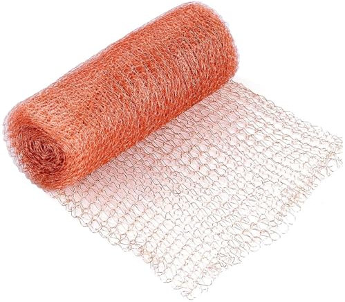 mellifluous 10M Pure Copper Mesh,Anti Snail Fence Copper Net,Rodent Pest Control,Copper Wire Mesh Roll,Mesh Rodent Mesh for Mice,Birds, Snails,Insects