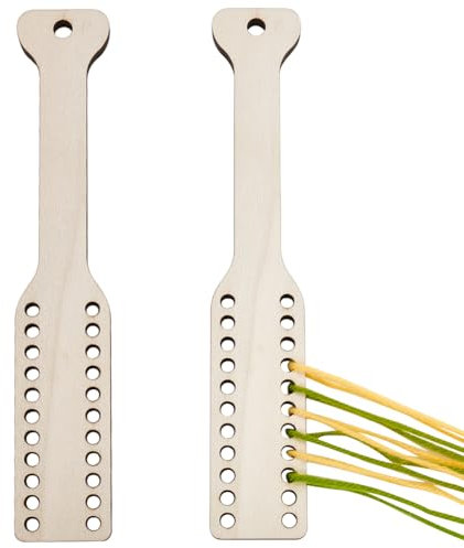 OLYCRAFT 2 Stück Holz Webstöcke 23x4cm, Holzwerkstoff, Websticks, 2993048031, 2
