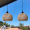 Battery Operated Hanging Pendant light, Battery Outdoor Chandelier, Gazebo Lights with Warm White Bulb, 4*aa Battery Powered Outdoor Chandelier for Gazebo Pergola Porch Patio Indoor Decor (2)