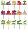 arricraft 15 etiquette potager Potagères de Jardin 15 Styles Panneaux Creux en Bois Colorés Étiquettes de Plantes Fruitières pour Serre Intérieure et Extérieure Graines en Pot Herbes