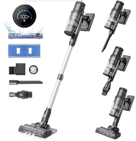 Proscenic Akku Staubsauger Kabellos P11 Mopping, Silber