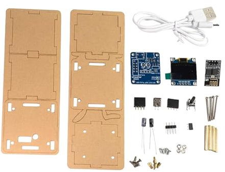 Sharplace Wetteruhr-Bausätze, Wecker, einfach zu montierende Wetterstation, elektronische Uhr, DIY-Set für den Schreibtisch, Kinder, Erwachsene