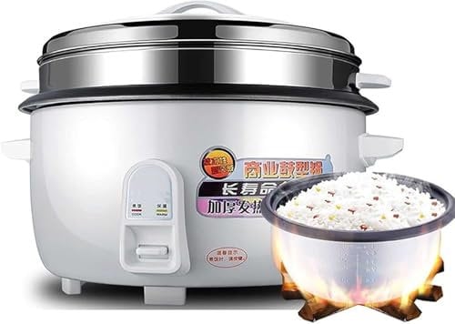 Cuiseur à riz, cuiseur à riz commercial de grande capacité, appareil de cuisson lente, cuisson automatique, antiadhésif, maintien au chaud pour restaurant/hôtel/école, (8-45L) pour 8 à 60 personnes