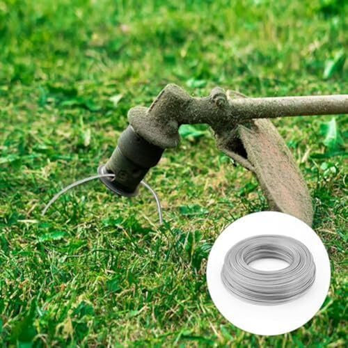Filo per decespugliatore con anima in nylon ad alta resistenza e acciaio perfetto per erba ed erbacce resistenti in qualsiasi condizione atmosferica (2,4 mm x 60 m)