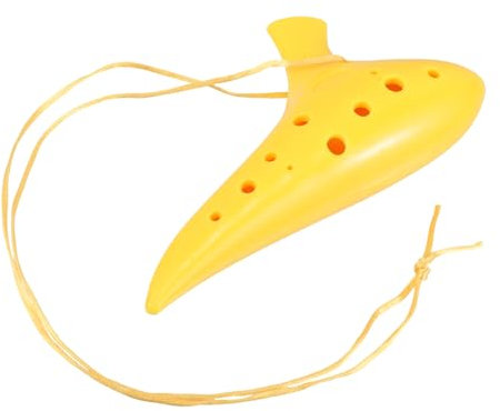 12 Ocarina Flûte à Vent En Plastique Instrument De Flûte Instrument De Musique à Vent Flûte Traversière Instrument à Vent Flûte Instrument à Vent Ancien Flûte Alto Yellow Textiles Toyvian