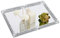Goldmeet Spiegeltablett, Deko Tablett Silber Quadratisches, Badezimmer Tablett, Schmucktabletts, Schlüsselablage, Schmucktablett, Cosmetic Organizer, Badezimmer Deko, Kerzentablett, Vintage Spiegel