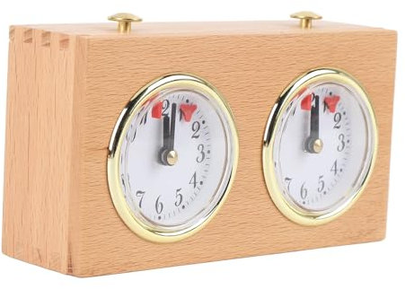Schachtimer, Schachuhr, Mechanische Analoge Schachuhr, Analog Timer Retro -Holzwettbewerb Timing Timing Hochgenauiges Mechanisches Werkzeug für Verschiedene Spiele