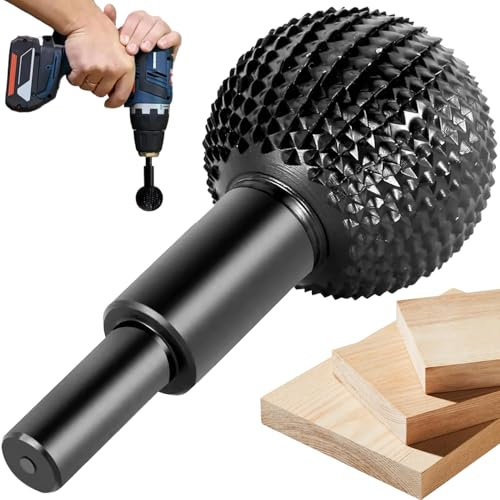 40mm Ball Gouge for Wood Carving, High-Carbon Steel Angle Grinder Attachment for Precision Woodworking