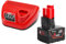 QUPERR Set Combination 12V 9000mAh Compatible with Milwaukee M12 Lithium-ion Battery M12B6 and a M12 Charger suitable for Power tools XC48-11-2401 48-59-1812, 48-11-0140, 48-11-0141, 48-11-0200