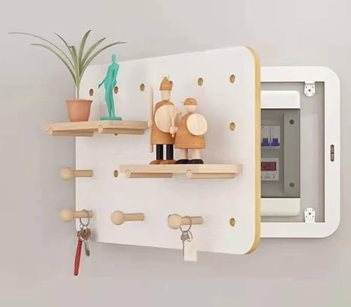 Sicherungskasten Stecktafel Aus Holz,Verteilerkasten Für Zuhause/Büro/Einkaufszentrum Dekorative Abdeckung,Leistungsschalter Kombinations-Wand-Organizer Für Küche Wohnzimmer B,40x25cm