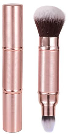 XFSRG Pinceaux Maquillages Double tête Portable Multifonctionnel Pinceau Maquillage Rétractable pour la Poudre le Blush et le Contouring