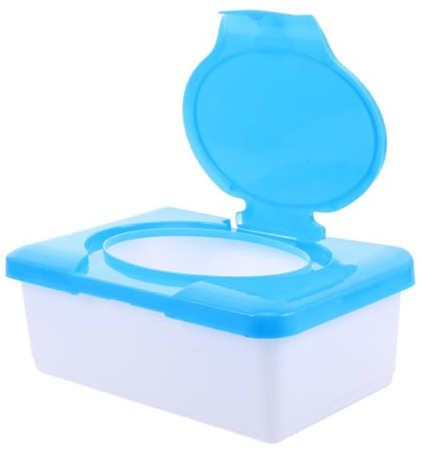 KOMBIUDA Porte-lingettes de Voyage en Plastique, Boîte de Rangement Compacte pour 80 Lingettes Humides, Conserve L'humidité, pour Bureau et Déplacements