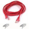 Belkin Category-5e Cable de conexión Moldeado Cruzado (Rojo, 10 pies)