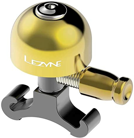 LEZYNE Klassische Messing-Fahrradklingel, kompakt, scharfer lauter Ring, Flick-Stil Fahrradklingel