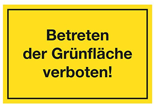 WANDKINGS Hinweisschild - Betreten der Grünfläche verboten! - stabile Aluminium Verbundplatte - Wähle eine Größe - 30x20 cm
