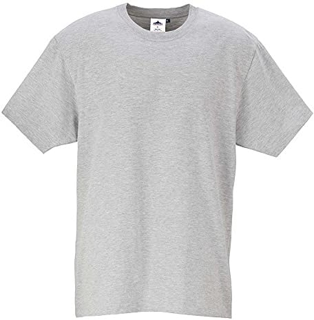 Portwest Turin Premium T-Shirt, Size: XXXL, Colour: Heather Grey, B195HGRXXXL