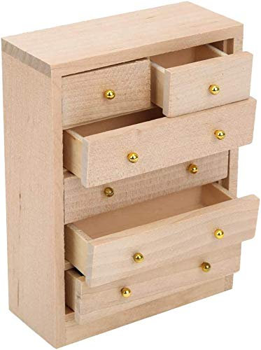 1:12 Miniatur Puppenmöbel, hölzerne Vitrine Schrank Puppenhaus Schrank Möbel Display Showcase Dekoration SideboardMöbel