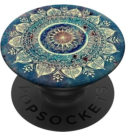 Blue Mandala Pop Mount Socket Cute Divine Stars Mandala PopSockets Adhesive PopGrip