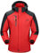 donhobo wasserdichte Regenjacke Herren Softshell Sport Outdoorjacke Funktionsjacken Atmungsaktive Hooded Camping Hiking Jacke (Rot, XXL)