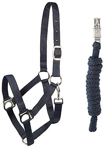 PFIFF 102931 - Set di cavezza e maglia con cavezza in plastica, colore blu scuro