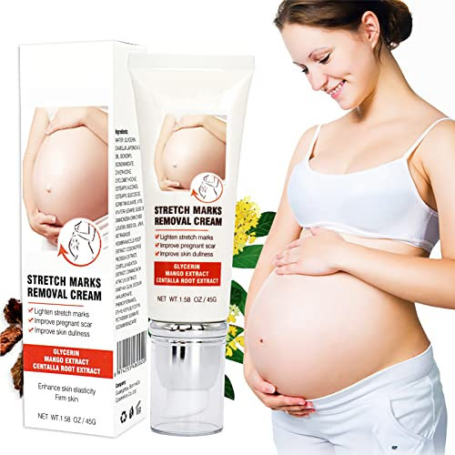Dammmassageöl Schwangerschaft, Dehnungsstreifen Entfernen, Schwangerschaftsöl, Körper Reparatur Creme mit Centella Glycerol, Reduzierung von Dehnungsstreifen für Frauen nach Schwangerschaft,45g