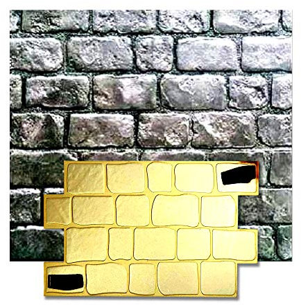 Polyurethane Mat Stamp PAVING STONES | Texturing Pattern Decorative Concrete Cement Imprint Texture Stamping, 550 х 350 х 10 mm | 21,65'' x 13,78'' x 0,39''