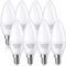 Plusluck E14 LED Kerzenlampen, E14 LED Kaltweiß 6000K, Leuchtmittel E14 6W, Ersetzt 60W Halogen Leuchtmittel, 600LM, C37 Glühbirne E14, 240°, Energie sparen, Nicht Dimmbar, 8er Pack