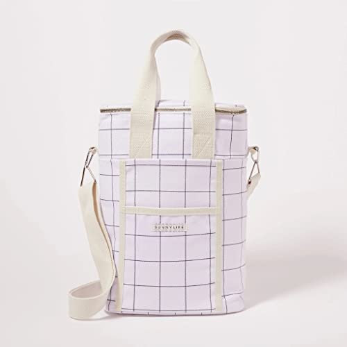 Tasche aus Leinen für Getränke Check- Coco