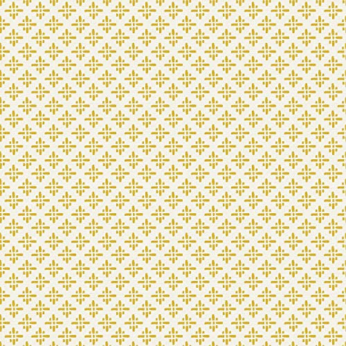 Graham & Brown Joules Beckett Star Antique Gold Wallpaper | Easy Paste The Wall Application | Gold Geometric Design | Eco Friendly