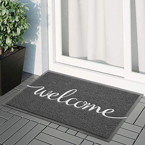 Mofonky Zerbino Ingresso, Esterno Interno Tappeto Ingresso casa Zerbino con Scritta Welcome, Antiscivolo Assorbente Resistente allo sporco Tappeto Cucina Tappeto Asciugapassi Tappeto Entrata Zerbino